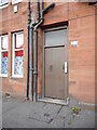 Downpipes and door, Dumbarton Road