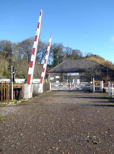 Level crossing at Alston Station