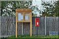 Haughley Green: Community notice board and post box