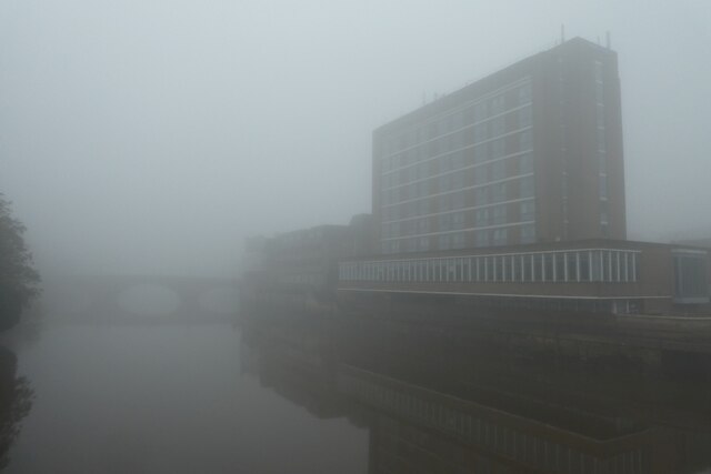 Ouse Bridge and hotel by DS Pugh
