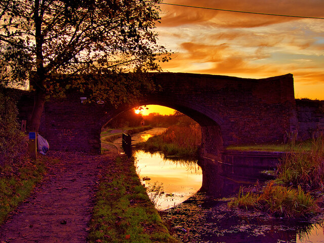 Sunset behind Withins Bridge