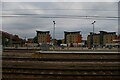 Cambridge station: looking east at new housing