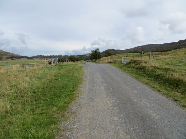 Minor road approaching the Woods of Breakachy