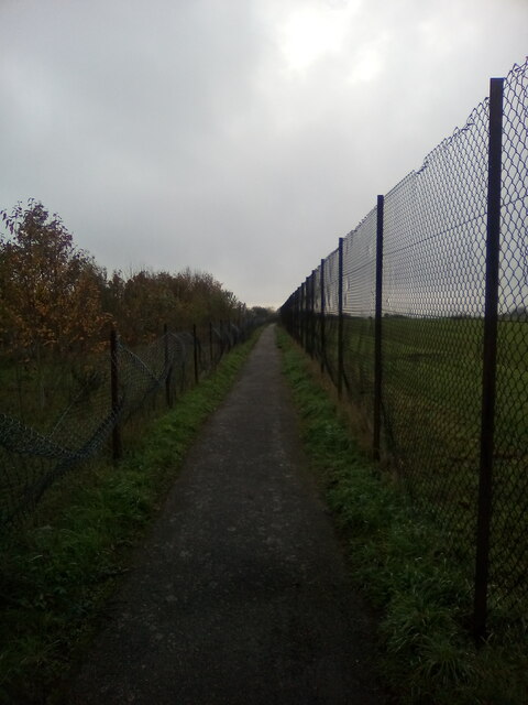 Path alongside former playing fields