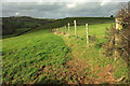 SX7757 : Fence above the Harbourne valley by Derek Harper