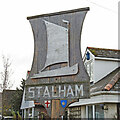 TG3725 : Stalham town sign by Adrian S Pye