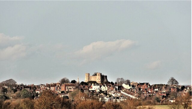 Lewes castle and town