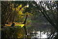 Island and channel in Thorpeness Meare