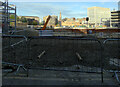 Redevelopment in Bradford city centre seen from Well Street