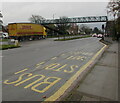 ST3091 : Yellow DHL lorry, Malpas Road, Newport by Jaggery