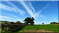 Farmland & cloudscape west of Yorton Station