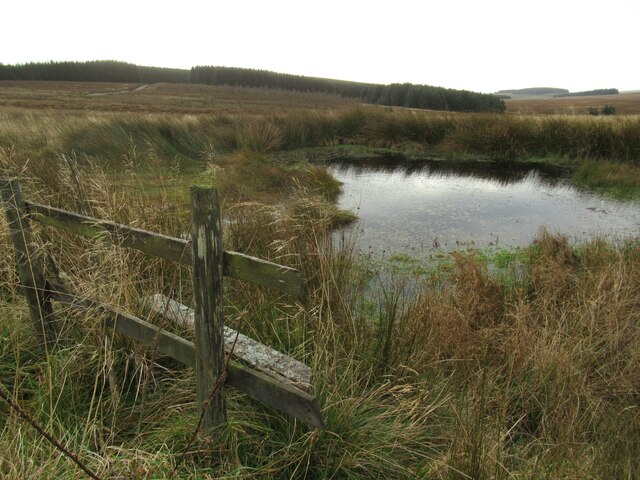 Dilapidated ducking stool on Harecleugh Hill