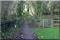 Approach to bridge over Afon Lwyd