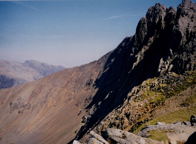 The North side of Crib Goch from the Bwlch Coch col