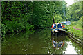 Moored narrowboats near Caunsall in Worcestershire