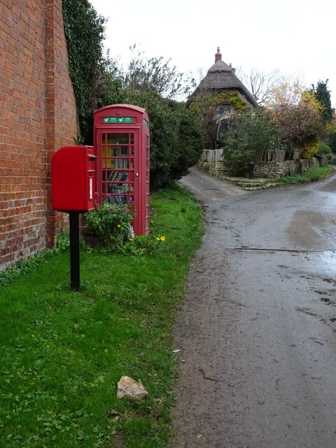 Post box and former telephone box