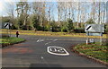 End of the 20mph speed limit, Usk Road, Raglan, Monmouthshire