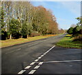 Road through the western edge of Raglan, Monmouthshire