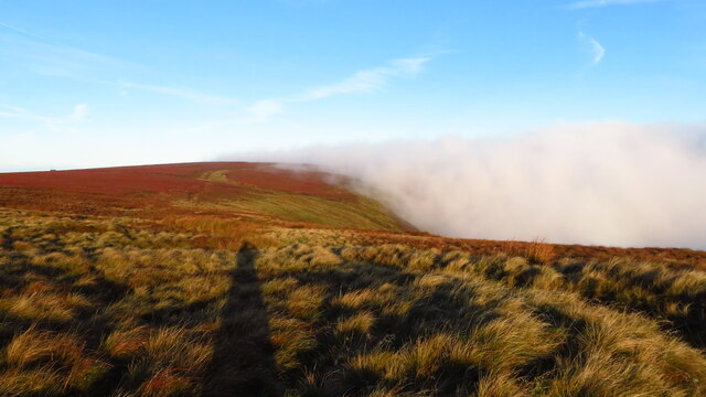 Cold air inversion above Whitemoor Clough, Vale of Edale