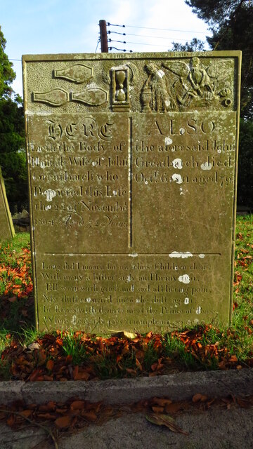 Horton Churchyard, Staffordshire - Grave of John & Hannah Greatbatch