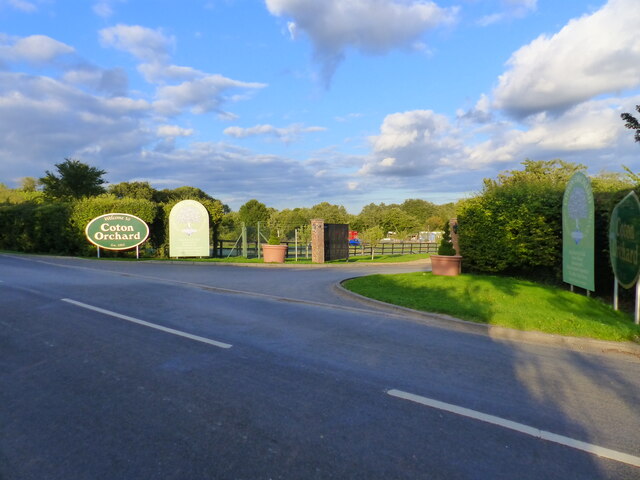 Entrance to Coton Orchard garden centre, Coton, Cambridge