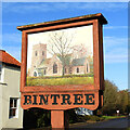 TG0123 : Bintree village sign by Adrian S Pye