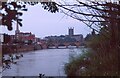 SO8454 : Worcester Cathedral from upstream across the Severn by Martin Tester
