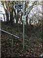 Public footpath direction sign, Bryn Road, Coychurch