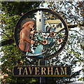 TG1614 : Taverham village sign by Adrian S Pye