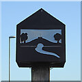 TG2012 : Hellesden village sign - Hellesdon Bridge by Adrian S Pye