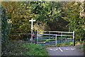 Footpath crossing The Cuckoo Trail