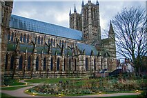 SK9771 : The Dean's Green, Lincoln Cathedral by Oliver Mills