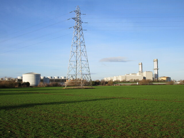 Electricity pylon and Staythorpe Power Station
