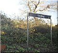 TR1436 : Sign at Sandling Station by N Chadwick