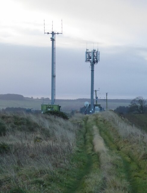 Communication masts on Tynely Moor