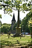 TQ5742 : Southborough War Memorial and St Peter's Church by N Chadwick