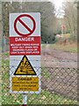 SU8951 : Ash Vale Ranges - Danger Sign by Colin Smith