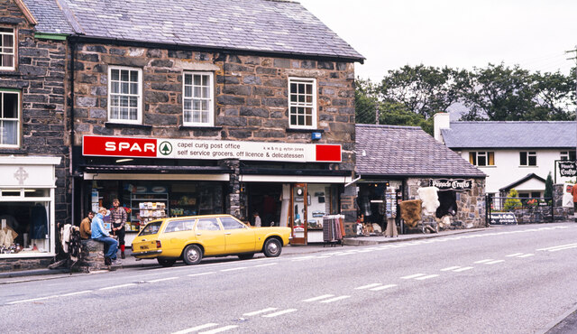 Convenience store and post office, Capel Curig in 1977