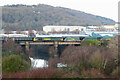 Freight train crossing the Ely River