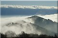 SO7644 : The Malvern Hills in fog by Philip Halling