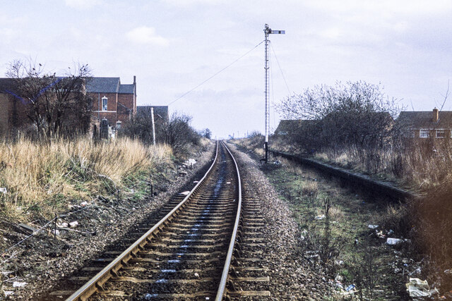 Single track railway at Princes End