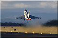 NJ2170 : A Typhoon taking off at RAF Lossiemouth by Walter Baxter
