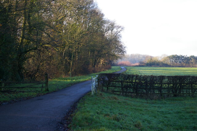 Gated lane leading towards Naseby from Cottesbrooke