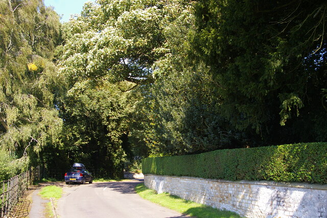 Lane into Haselbech village from the south