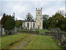 NN1627 : Glenorchy parish Church and part of its burial ground at Dalmally by Peter Wood