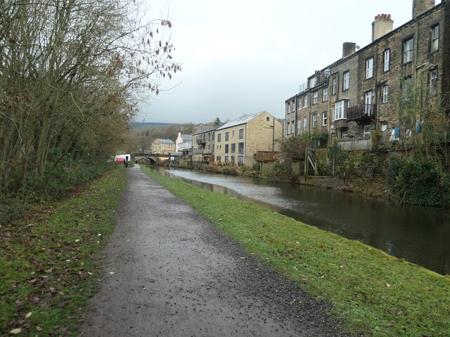 New and old canalside housing, Luddendenfoot