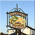 TG3211 : Blofield Heath village sign by Adrian S Pye