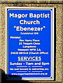 Information board on the wall of Magor Baptist Church, Monmouthshire