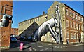 Giant figure by Phlegm on Headford Street (II)