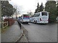 School buses at Hanley Castle High School